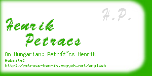 henrik petracs business card